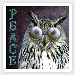 Hippie Owl Mug,coffee mug,t-shirt,sticker,tote,bag,apparel,magnet,pin,hoodie,pillow Sticker